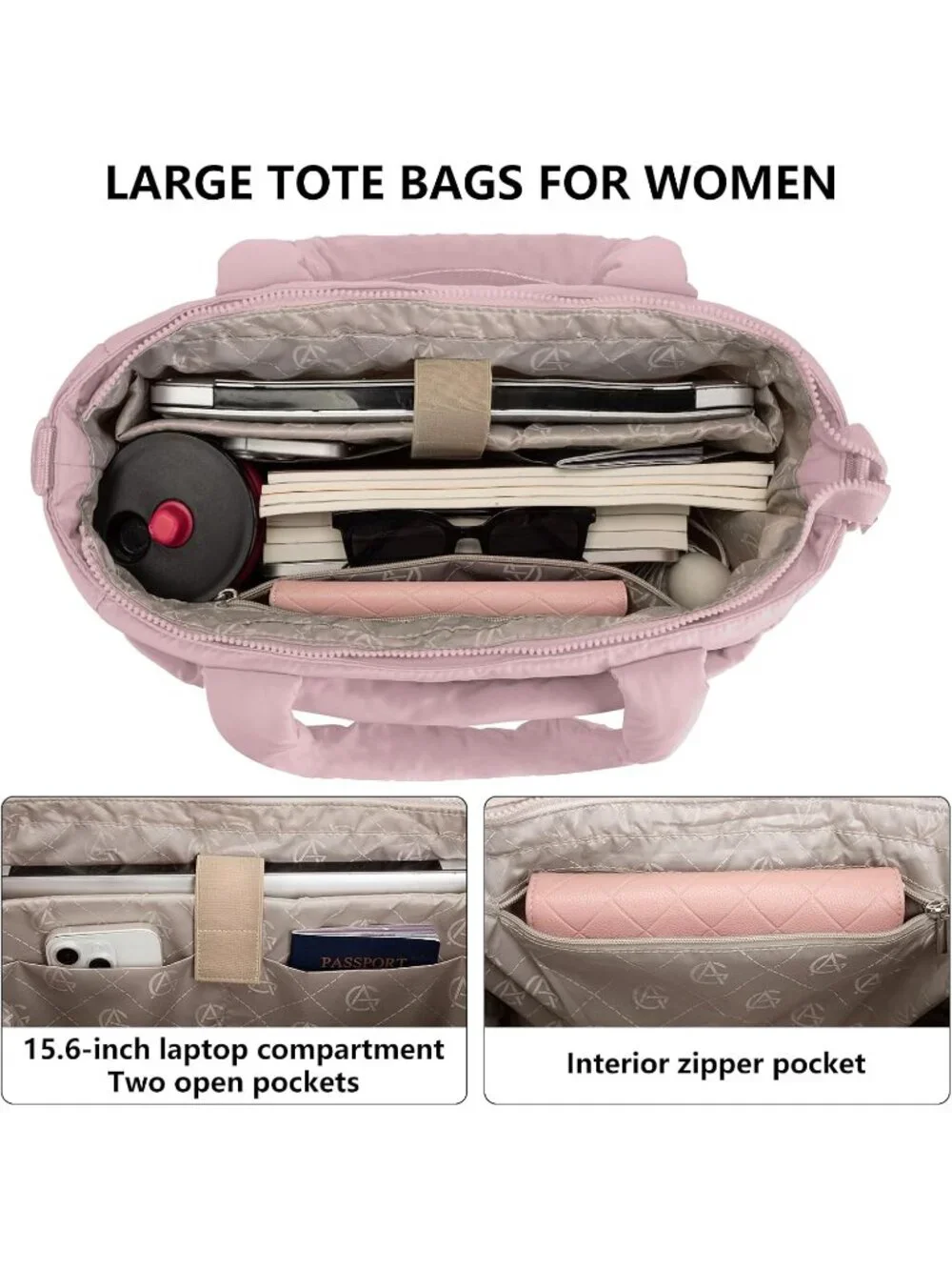 N/A puffer tote